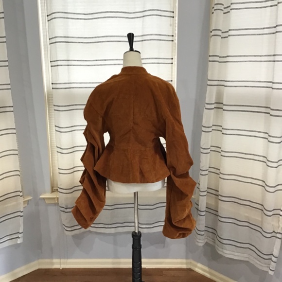 A.W.A.K.E Mode Women Size 36 Octopus Rust Corduroy Jacket Cotton Button Front - Picture 7 of 14